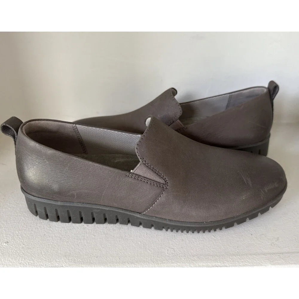 New Dansko Z7171 Womens Linley Grey Burnished Slip-On Shoes EU 38 US 7.5-8 US